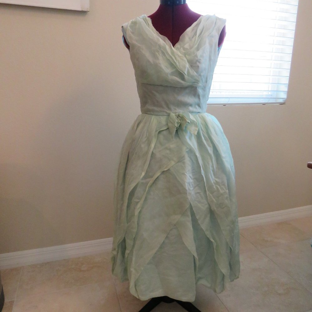 1950s Chiffon Dress Vintage Size XXS